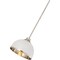 Z-Lite Landry 1 Light Pendant, Matte White & Brushed Nickel 1004P10-MW-BN - alternate 7